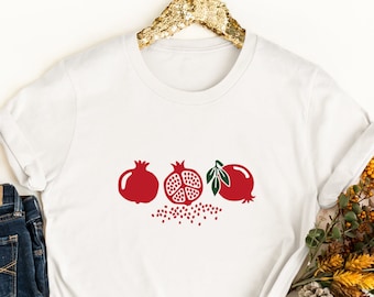 Pomegranate Graphic Tee, Long Sleeve Shirt, Christmas Gift