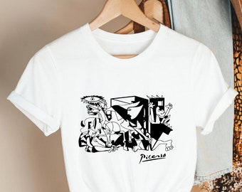 Picasso Guernica Inspired T-Shirt Abstract Cubist Graphic Modern Art
