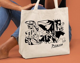 Picasso Guernica Bag, Art Bag, Guernica, Picasso, Artist Tote Bag, Picasso Art, Surrealist, Surrealism Art Tote Bag, Canvas Bag, Artist Bag