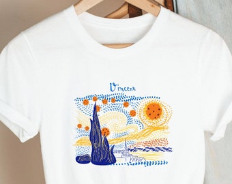 Starry Night Van Gogh Shirt, Art Lover Tee