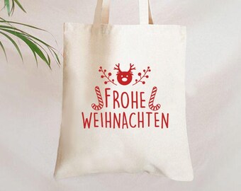 Fröhliche Weihnachten Tote Bag, Fröhliche Weihnachten, German Christmas, German Tote Bag, German Gift, German style, German New Year