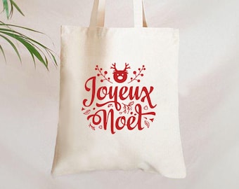 JOYEUX NOÖL Tote Bag, Joyeux Noël, French Christmas, French Tote Bag, French Bag, France, French style,French Gift Bag, French Christmas Bag