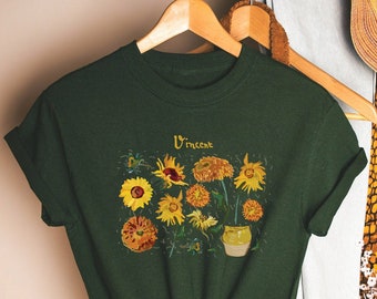 Vincent Sunflowers Shirt, Vincent Van Gogh, Van Gogh Tee, Sunflower Shirt,Artist Shirt, Art Shirt, Art Tee, Painting Shirt, Art Gift