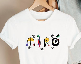 Joan Miro Art Shirt, Colorful Graphic Tee