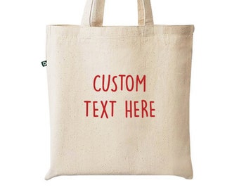 PERSONALISED BAG, Plain Tote Bag, Eco Friendly Bag, Recycled Canvas Tote Bag, Canvas Shoulder Bag, Cotton Tote, Gift Bag, Personalized Gift