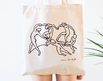 Henri Matisse The Dance 1909 Tote Bag | Aesthetic Art Lover Gift | Canvas Museum Bag | Eco-Friendly Artist Carryall