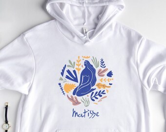 Matisse Blue Woman Hoodie, Artist Graphic, Painter Gift