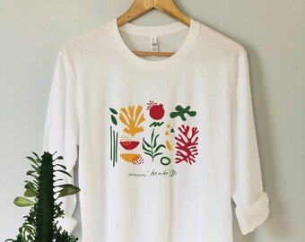 Henri Matisse  Abstract Art Hoodie, Cut Outs Flower , Museum Exhibition Gift, Colorful Botanical Top, French Artist Tee, Art History