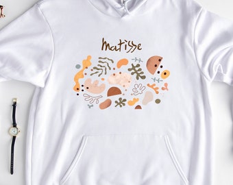 Matisse Inspired Abstract Shapes Hoodie And Long Sleeve Minimal Colorful Art Design Unisex