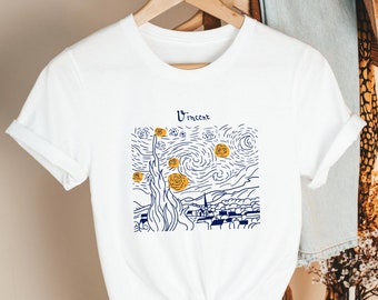 Starry Night Tee: Vincent Van Gogh Art Shirt