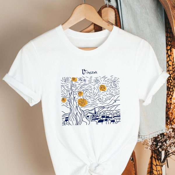 Starry Night Tee: Vincent Van Gogh Art Shirt
