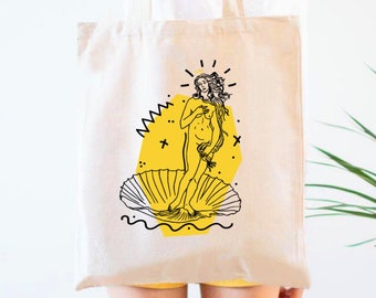 Venus on the Shell Artwork Bag, Art Bag, Botticelli Bag, Botticelli, Artist Tote Bag, Art Tote Bag, Art Gift, Christmas Gift, Artist Bag