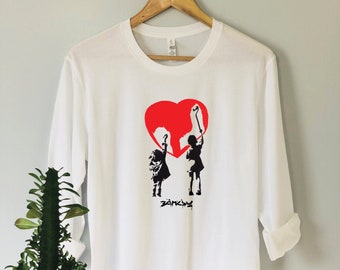 Banksy Love Painting Long Sleeve, Artist Tee, Art Gift