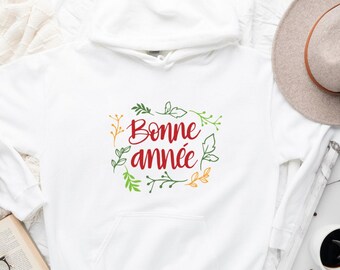 Bonne Année Hoodie, French New Year Long Sleeve