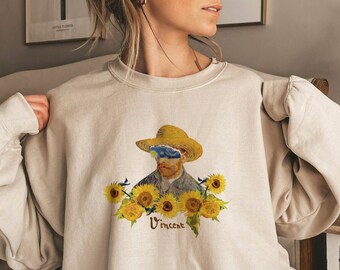 SUNFLOWERS of VINCENT Shirt, Vincent Van Gogh, Van Gogh Tee, Sunflower Shirt,Artist Shirt, Art Shirt, Art Tee, Painting Shirt, Art Gift
