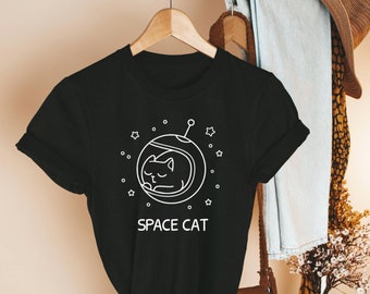 SPACE CAT  T-Shirt, Cat Tee, Astronaut T-Shirt, Spaceship T-Shirt, Cat Life, Cat Tee, T-Shirt, Shirt, Tee