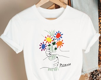 Flowers by PICASSO T-Shirt, Picasso, Picasso Shirt, Art Shirt, Artist Shirt, Picasso Art, Artist Tee, Art Tee, Art Gift, Gift for her