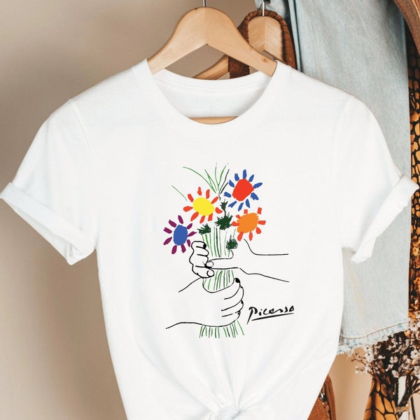 Flowers by PICASSO T-Shirt, Picasso, Picasso Shirt, Art Shirt, Artist Shirt, Picasso Art, Artist Tee, Art Tee, Art Gift, Gift for her