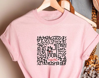 Keith Haring CAT Tee, Cat Tee, Cat Shirt, Cat Mom Tee, Cat Dad Tee,Cat Mom, Cat Dad,Keith Haring,Art Shirt,Shirt,Artist Tee,Art Tee,Art Gift