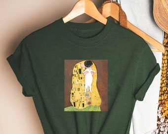 Gustav Klimt Cat Kiss Tee, Art Shirt Art Lower
