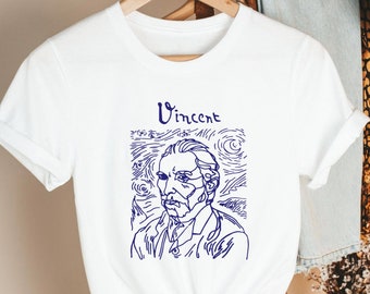 Van Gogh Tee, Starry Night Tee, Vincent Tee, Vincent Van Gogh, Starry Night, Van Gogh Shirt, Art Tee Shirt, Artist Tee, Artist Tee Shirt