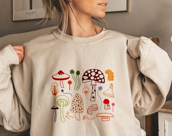 Mountain Mushroom Sweatshirt, Design Art Gift