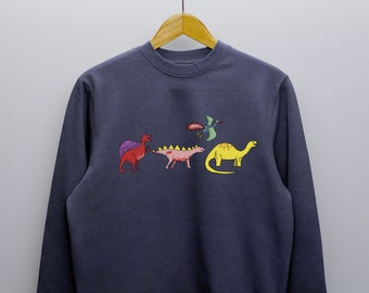 Dinosaur Sweatshirt, Gift for Geologist, Dinosaur Sweatshirt, Dinosaur Family, Dino, T-rex, Longneck Dino, Stegosaurus, Cute Dinosaur