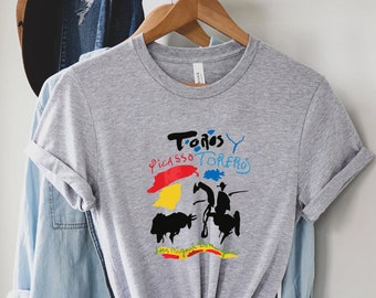 PICASSO Toros Y Toreros Book Cover 1961 Tee, Picasso Tee, Picasso Shirt, Picasso Art, Artist Tee,Painter Tee,Artwork Tee Shirt,Pablo Picasso