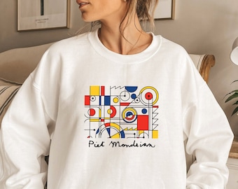Mondrian Art Sweatshirt, Piet Mondrian Design