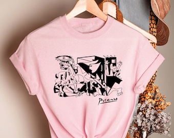 Picasso Guernica Inspired T-Shirt Abstract Cubist Graphic Modern Art