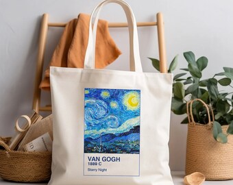 STARRY NIGHT Tote Bag, Vincent Bag,Starry Night Bag,Vincent Van Gogh,Starry Night,Van Gogh Bag,Art Bag,Artist Tote Bag,Canvas Bag,Artist Bag