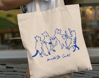 The Cat Dance by Matisse, Henri Matisse, Matisse Cats, Artwork Bag, Art Bag, Matisse Bag, Cat Tote Bag, Artist Bag,  Canvas Artist Bag