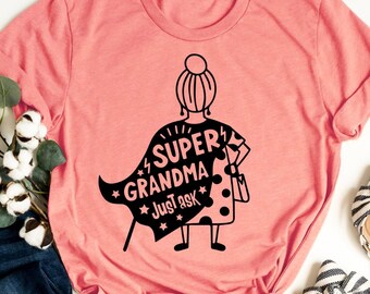 Super Grandma Shirt, Pregnancy Announcement Gift, Promoted To Grandma, Mothers Day Gift For Nana, New Grandmother Tee, Funny Granny Top