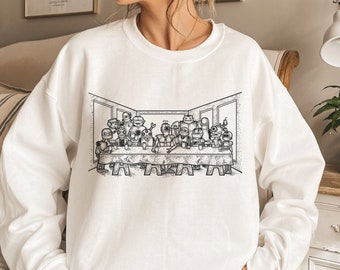 Robots Last Supper Sweatshirt, Da Vinci Art Shirt