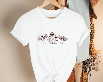 MOUNTAIN MUSHROOM Shirt, Mushroom Tee, Mountain Mushroom Shirt, Mountain Tee, Mushroom Shirt, Christmas Gift, Gift, Gift Bag, Birthday Gift