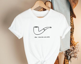 Magritte 'This is Not a Pipe' T-Shirt, Art Tee, 100% Cotton
