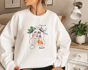 Picasso Line Art Sweatshirt | Abstract Drawing, Artist Style Tee