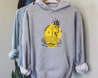 The Birth of Venus Hoodie, Sandro Botticelli Art, Renaissance Aesthetic Sweatshirt, Dark Academia Clothing, Museum Gift, Famous Painting