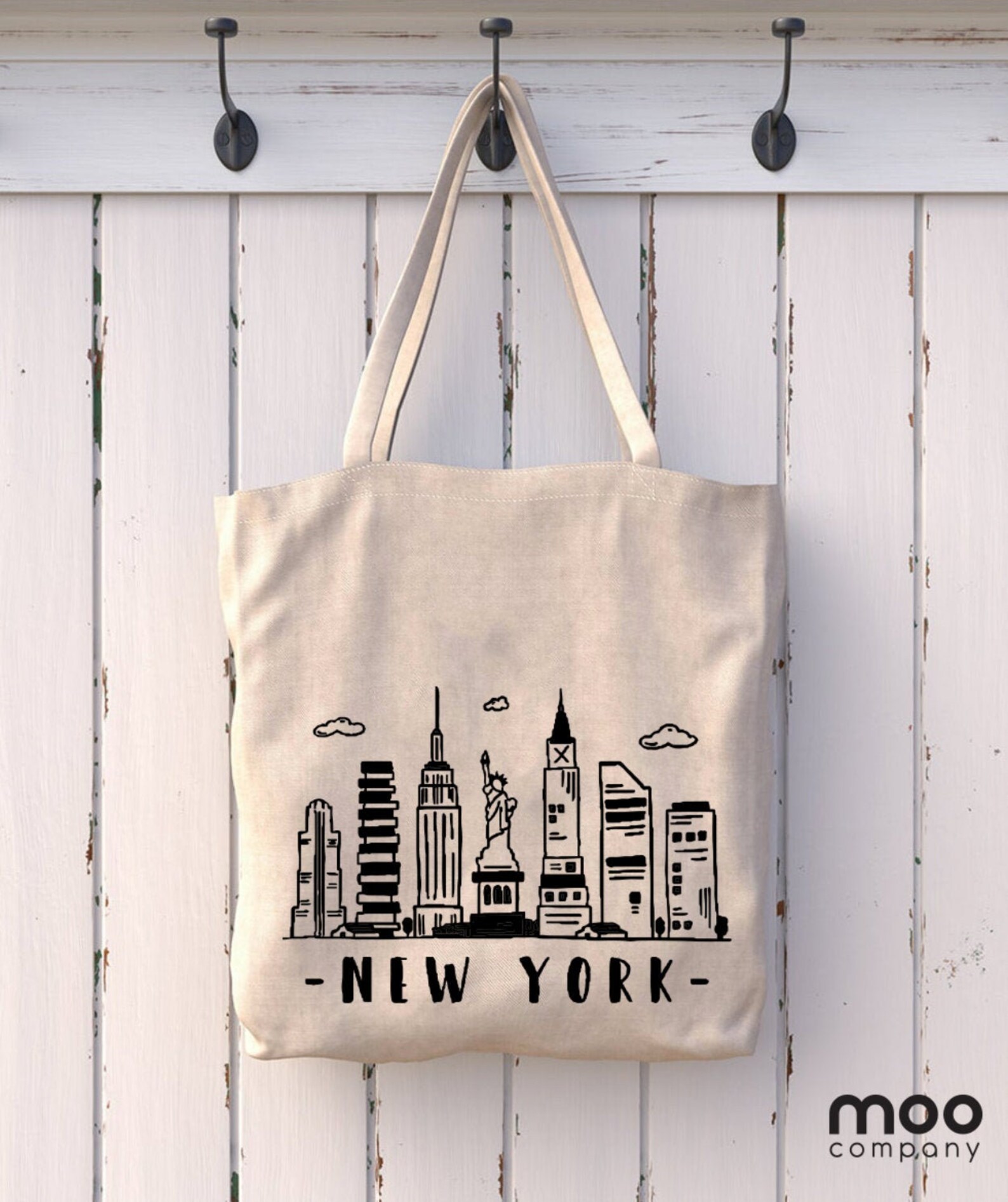 NEW YORK Bag New York City Tote Big Apple US Cities Canvas Etsy