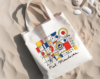 PIET MONDRIAN Bag, Mondrian Tote Bag, Mondrian Bag, Piet Mondrian, Artist Bag, Mondrian, Artist Bag, Artist Gift, Art Gift, Modern Art