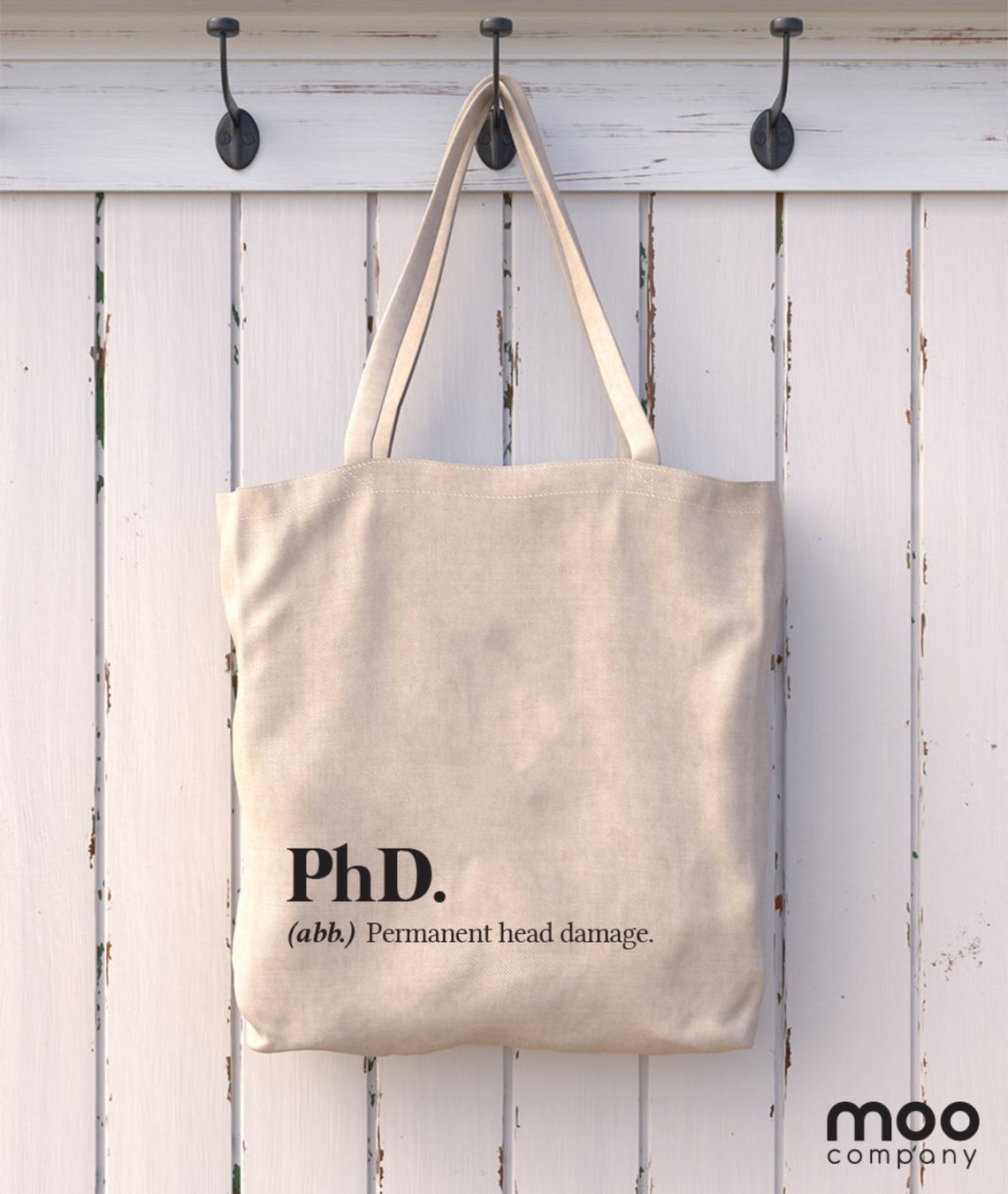 Phd Canvas Tote Bag Doctorate Academic Graduationchristmas Etsy