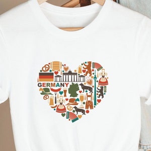 GERMANY LOVE Tee Shirt, German Christmas, German Tee Shirt, German style, German New Year, German Christmas, German Gift