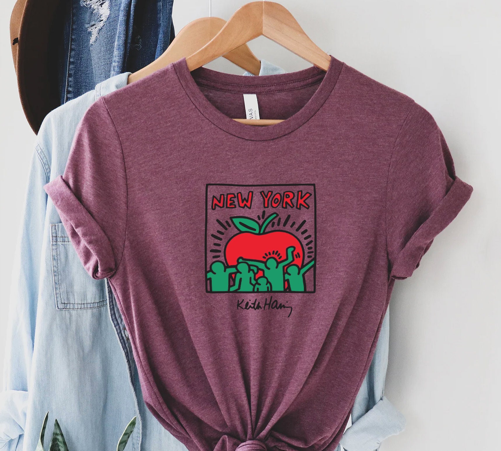 Keith Haring New York Shirt - Etsy Keith Haring New York Shirt - Etsy