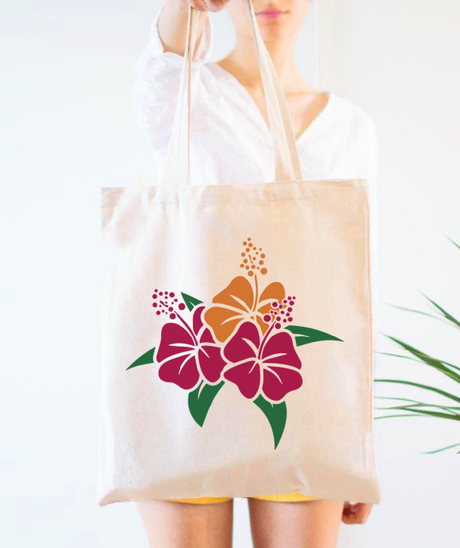 HAWAII HIBISCUS Tote Bag Flowers Bag HawaiiHibiscus Floral Etsy