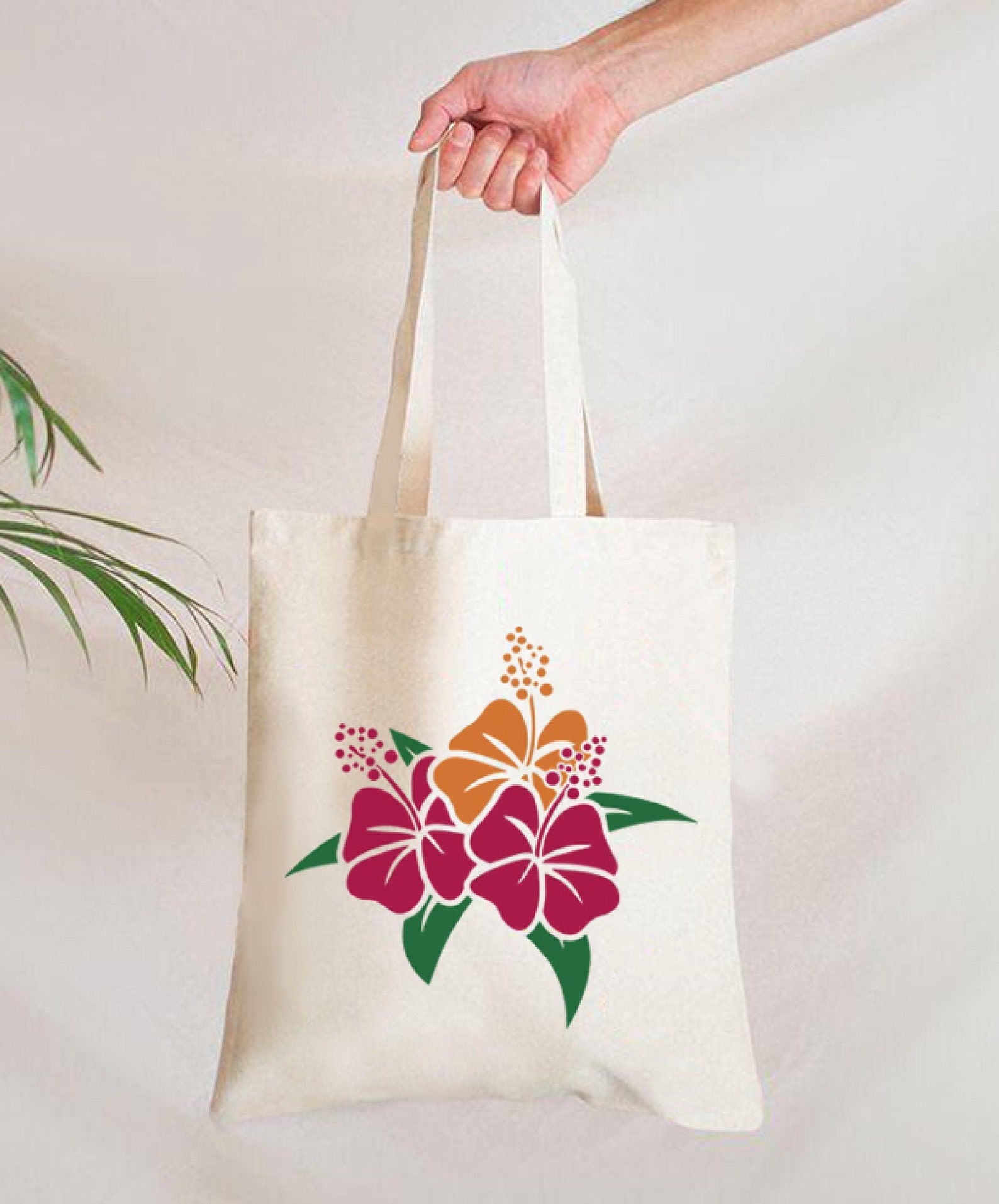 HAWAII HIBISCUS Tote Bag Flowers Bag HawaiiHibiscus Floral Etsy