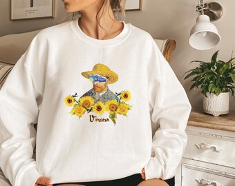 Van Gogh Sunflowers Sweatshirt, Artist Painting Shirt