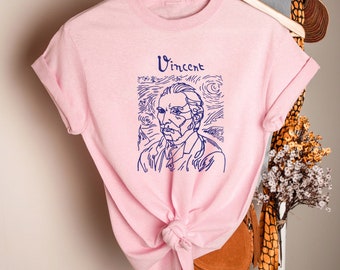 Van Gogh Portrait Tee, Starry Night Design, Artist Shirt