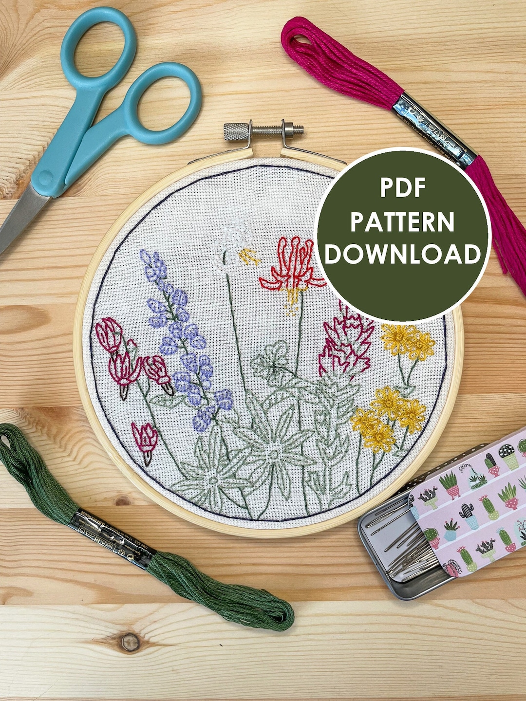PDF Embroidery Pattern | Wildflowers of the Park | Olympic National ...
