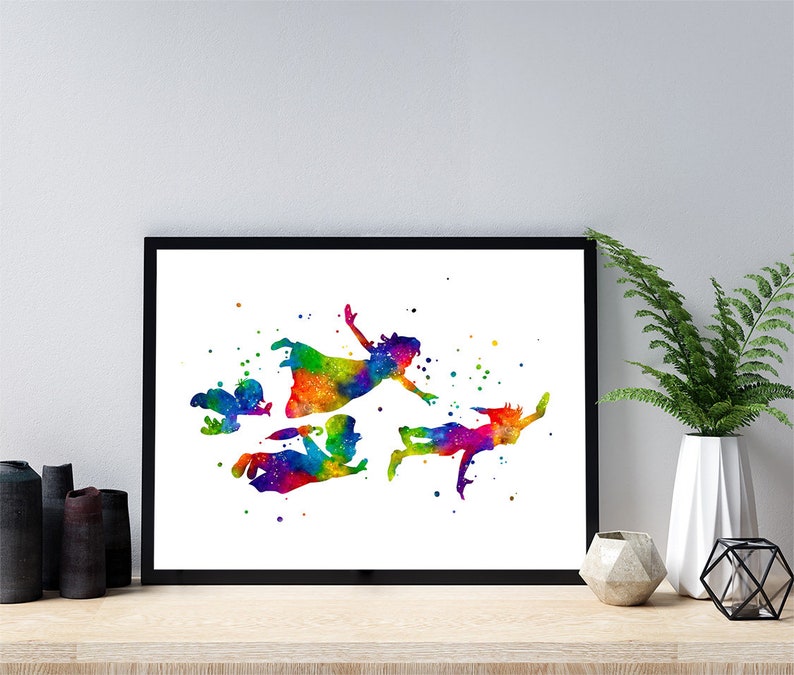 Peter pan printable wall art never grow up peter pan nursery Etsy