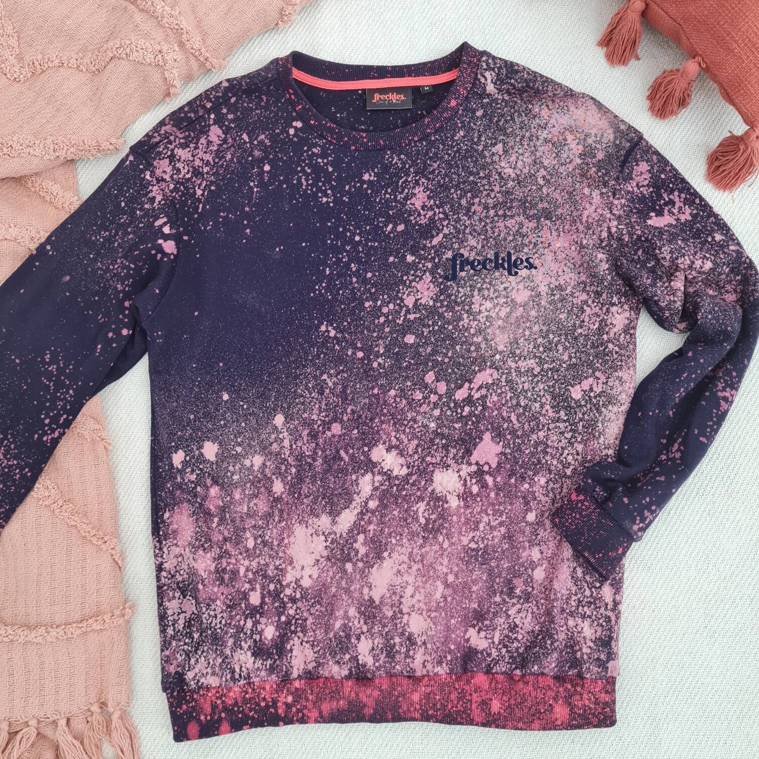 Bleach Dye Sweater - Etsy UK